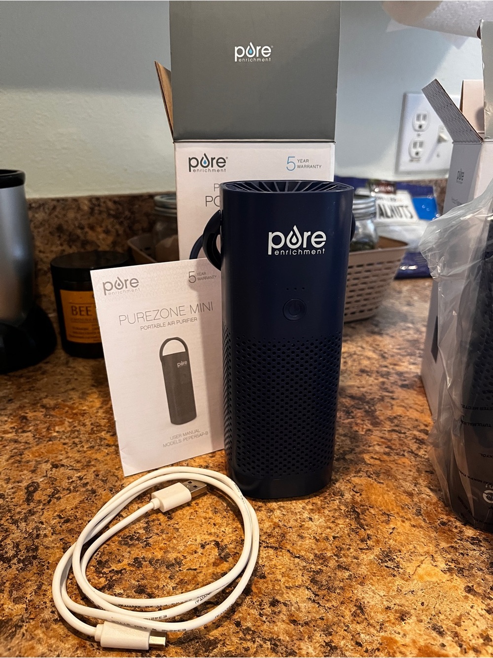Pure Enrichment Portable Mini Air Purifier - Navy